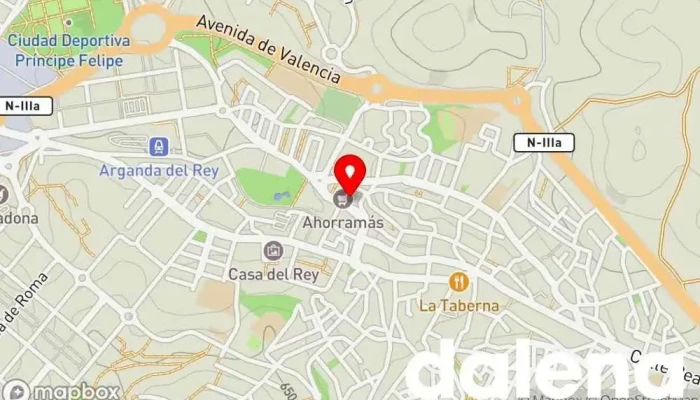 mapa de Ahorramas Supermercado, Comercio en Arganda del Rey