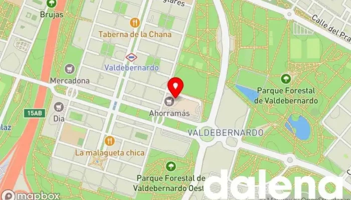 mapa de Ahorramas Supermercado, Comercio en Madrid