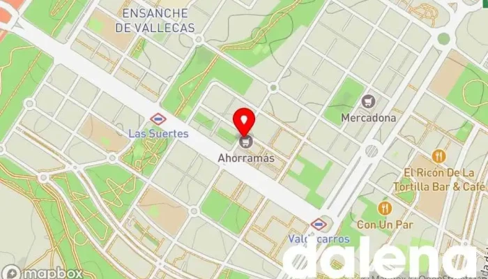 mapa de Ahorramas Supermercado, Comercio en Madrid