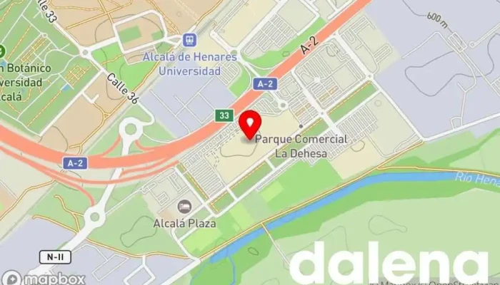 mapa de Alcampo Supermercado, Tienda de artículos para bebés, Panadería, Carnicería, Tienda de cosméticos, Pescadería, Mercado de alimentos frescos, Frutería, Tienda de artículos para el hogar, Tienda de productos para mascotas en Alcalá de Henares