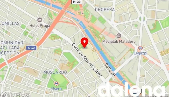 mapa de Alcampo Supermercado, Tienda de artículos para bebés, Panadería, Carnicería, Tienda de cosméticos, Pescadería, Mercado de alimentos frescos, Frutería, Tienda de artículos para el hogar, Tienda de productos para mascotas en Madrid