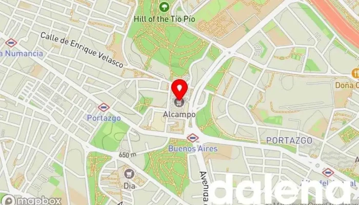 mapa de Alcampo Supermercado, Tienda de artículos para bebés, Panadería, Carnicería, Tienda de cosméticos, Pescadería, Mercado de alimentos frescos, Frutería, Tienda de artículos para el hogar, Tienda de productos para mascotas en Madrid
