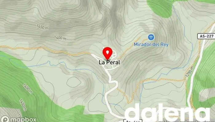 mapa de Aldea la Peral - Somiedo Mercado de productos agrícolas en La Peral