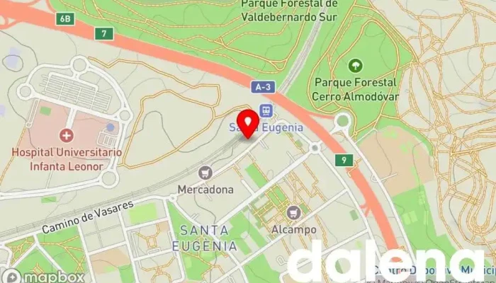 mapa de ALDI Supermercado de descuentos, Tienda general en Madrid