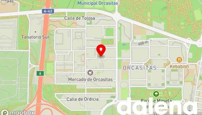 mapa de Alimentación DANIEL Supermercado en Madrid
