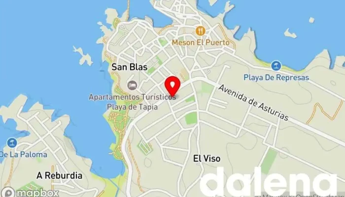 mapa de Bazar Y Alimentación El Rey Supermercado, Ferretería en Tapia de Casariego