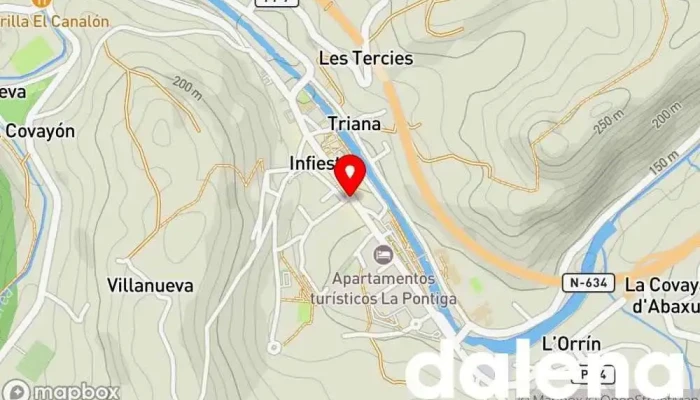 mapa de Caliu Gourmet Astur Tienda de delicatessen en Infiesto