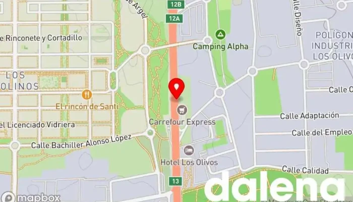 mapa de Carrefour Express EESS Supermercado en Getafe
