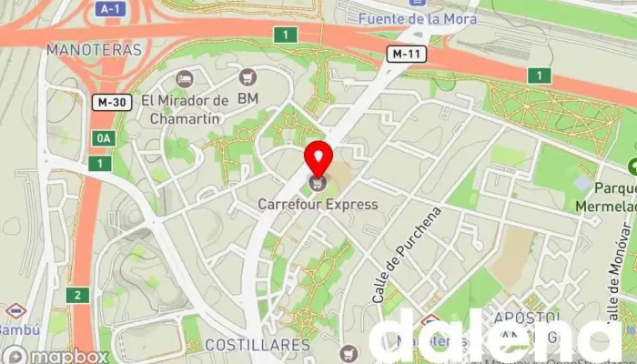 mapa de Carrefour Express Supermercado en Madrid