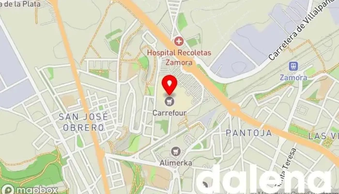 mapa de Carrefour Hipermercado en Zamora