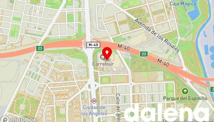 mapa de Centro Comercial Los Ángeles Centro comercial, Tienda de ropa, Restaurante de comida rápida, Gimnasio, Hipermercado, Joyería, Óptica, Farmacia, Proveedor de servicios de telecomunicaciones, Agencia de viajes en Madrid
