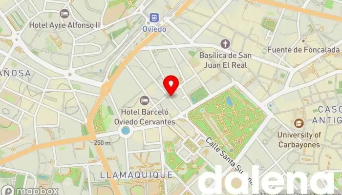 mapa de Coalla Oviedo Tienda de delicatessen, Bar, Tienda de bebidas alcohólicas en Oviedo