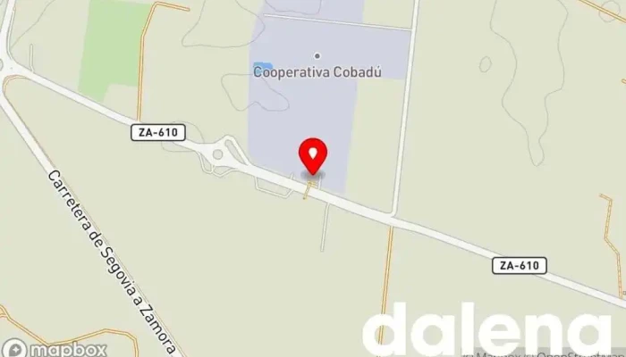 mapa de Cobadu (Instalaciones Centrales) Cooperativa agropecuaria, Almacén, Supermercado, Tienda de ruedas en Villaralbo