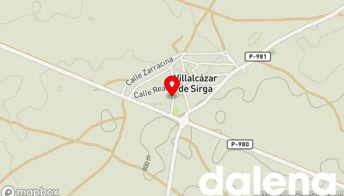 mapa de Confitería La Perla Alcazareña Pastelería en Villalcázar de Sirga
