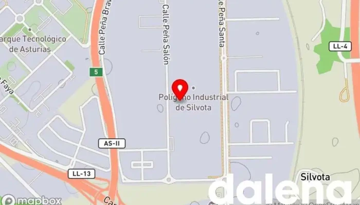 mapa de de la Uz S.L. Perfumería, Oficinas de empresa en Asturias