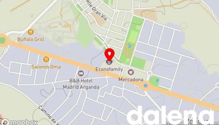 mapa de Econofamily Supermercado en Arganda del Rey