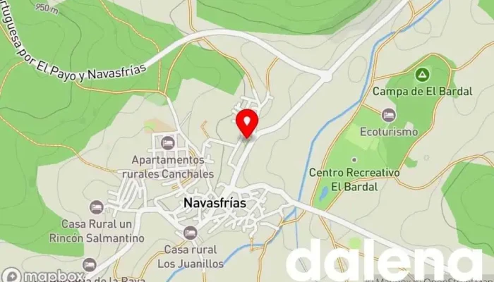 mapa de El Tilero Hogar del Jubilado Bar restaurante en Navasfrías