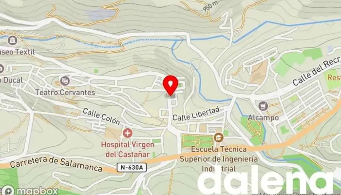 mapa de Frutería del Rio Tienda de alimentación en Béjar