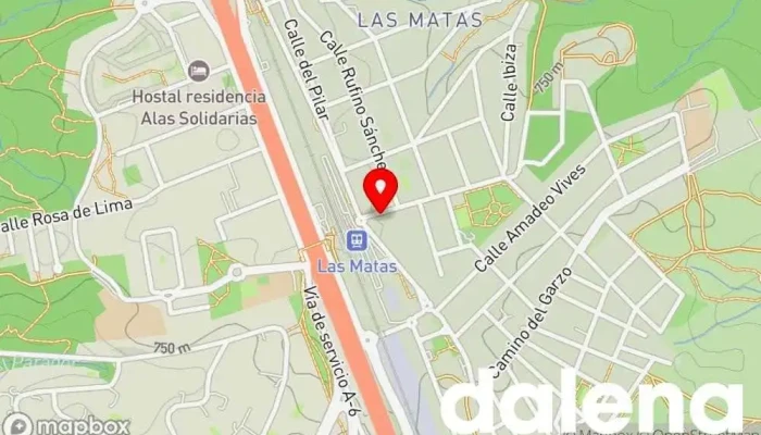 mapa de Gama Tienda de alimentación en Las Rozas de Madrid