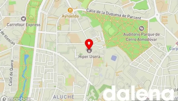 mapa de Hiper Usera Supermercado en Madrid
