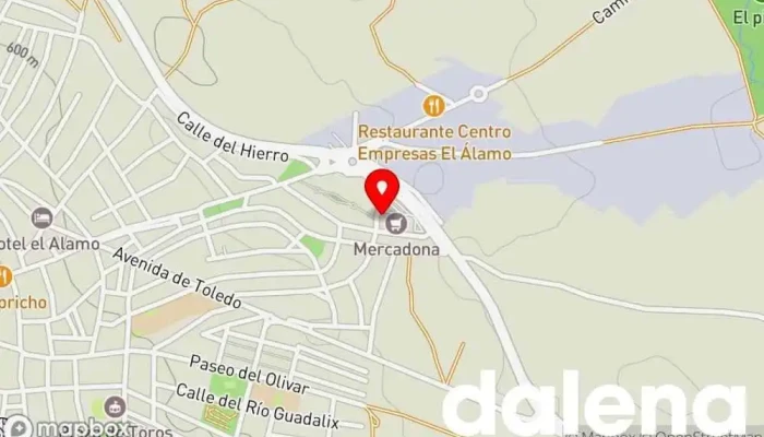mapa de Hiper Usera Supermercado en El Álamo