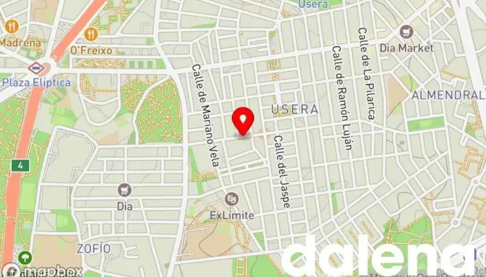 mapa de Hiper Usera Supermercado, Hipermercado en Madrid
