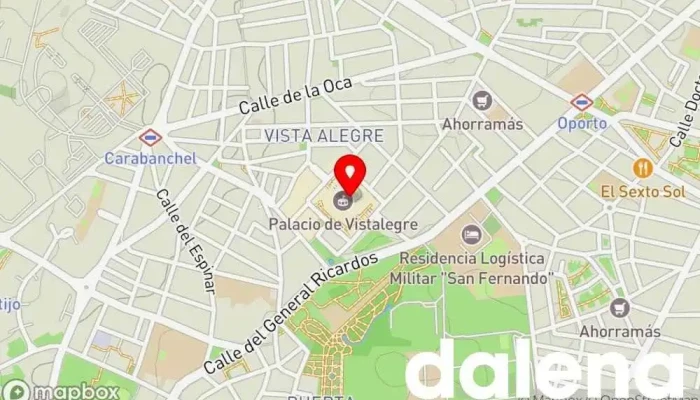 mapa de Hipercor Vista Alegre Hipermercado en Madrid