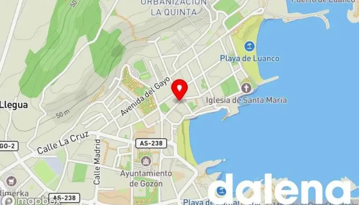 mapa de LA COSTERA Tienda de bisutería, Tienda de delicatessen, Tienda de ropa de mujer en Luanco
