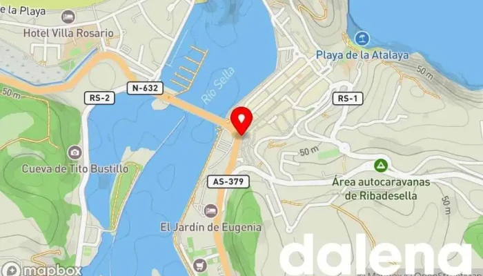 mapa de La Riosellana Tienda de alimentación en Ribadesella