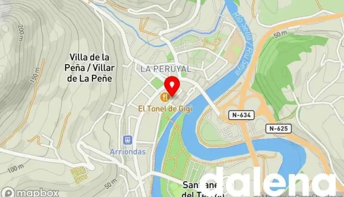 mapa de La Viesca Arriondas Comercio en Arriondas