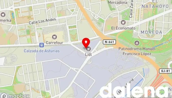 mapa de Lidl Supermercado de descuentos, Supermercado en Gijón