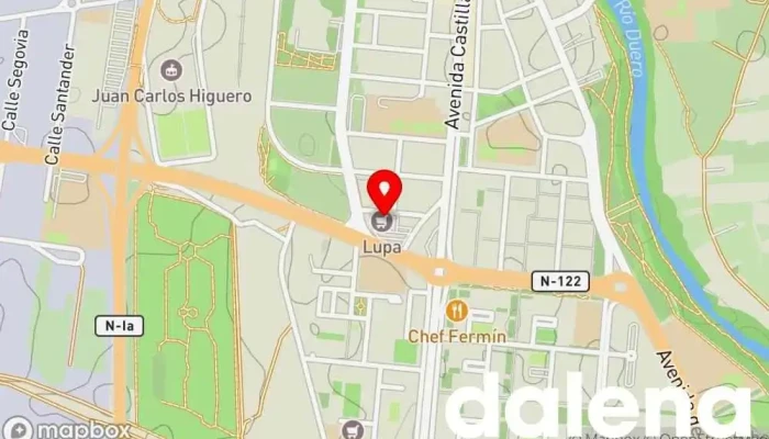 mapa de Lupa Supermercados Supermercado, Carnicería, Tienda de fiambres, Pescadería, Frutería en Aranda de Duero