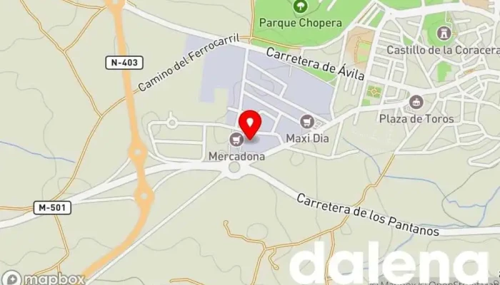 mapa de Mercadona Supermercado en San Martín de Valdeiglesias