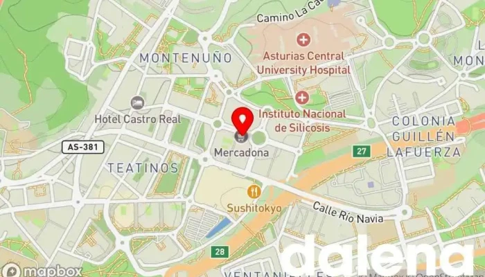 mapa de Mercadona Supermercado en Oviedo