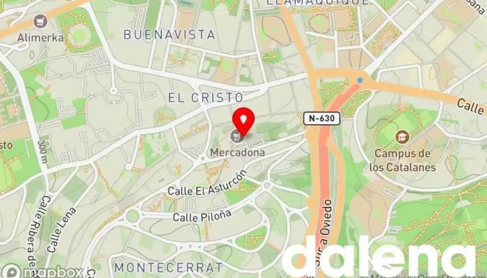 mapa de Mercadona Supermercado en Oviedo