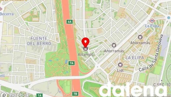 mapa de Mi Alcampo Supermercado, Tienda de artículos para bebés, Panadería, Carnicería, Tienda de cosméticos, Pescadería, Mercado de alimentos frescos, Frutería, Tienda de artículos para el hogar, Tienda de productos para mascotas en Madrid