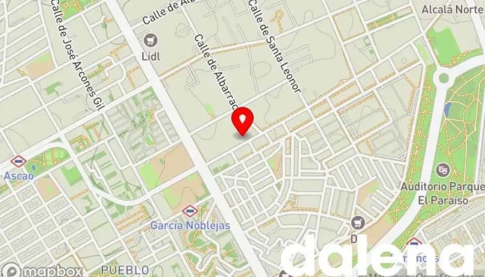 mapa de Mini Supermercado Tienda de alimentación en Madrid