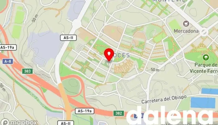 mapa de minymas tiendas Supermercado en Gijón