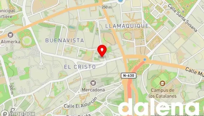 mapa de minymas tiendas Supermercado en Oviedo