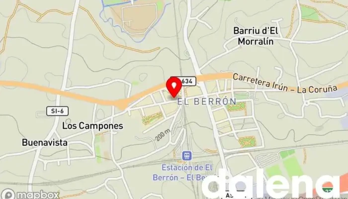 mapa de minymas tiendas Supermercado en El Berrón
