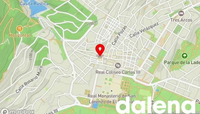 mapa de Obrador Abantos Panadería en San Lorenzo de El Escorial