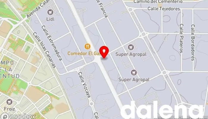 mapa de PABLO LLAMAS S.A. Supermercado industrial, Tienda de materiales para la construcción, Tienda de suministros para cubiertas y tejados, Tienda de herramientas, Tienda de suministros para trabajar la madera en Palencia