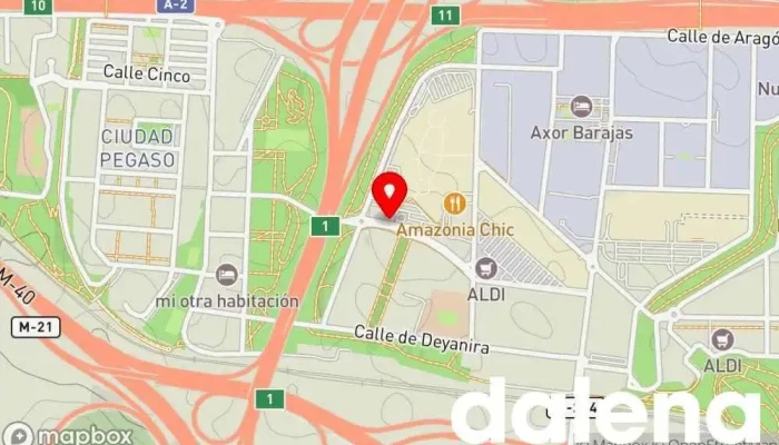 mapa de Plenilunio Centro comercial, Tienda de ropa, Zona de restauración, Gimnasio, Cine, Aparcamiento cubierto, Farmacia, Parque infantil, Tienda de deportes, Supermercado en Madrid