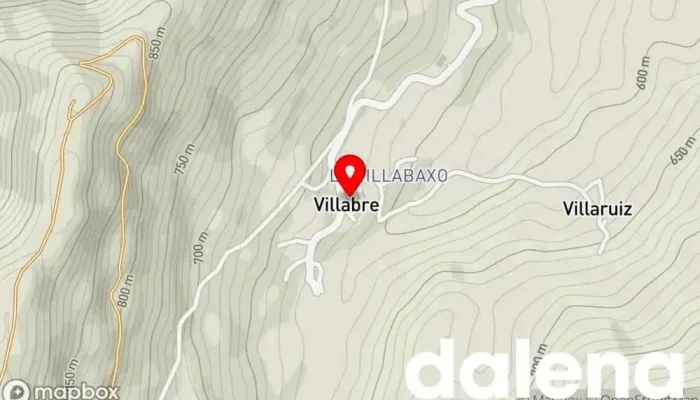 mapa de Registro General del Ayuntamiento de Yernes y Tameza Oficina de la Administración en Villabre
