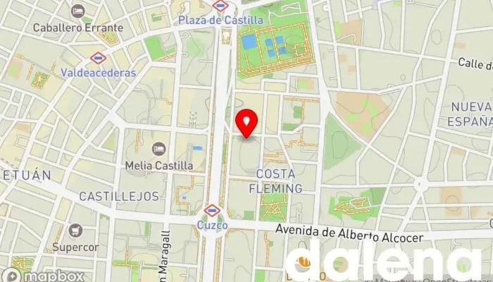 mapa de SANCHEZ ROMERO CASTELLANA Supermercado en Madrid