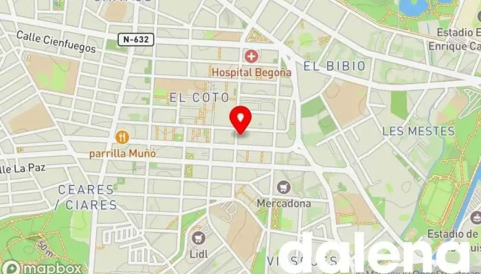 mapa de SPAR El Coto Tienda de alimentación, Supermercado en Gijón