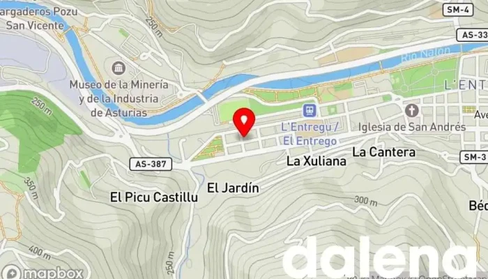 mapa de Súper Fradera Supermercado en San Martín del Rey Aurelio