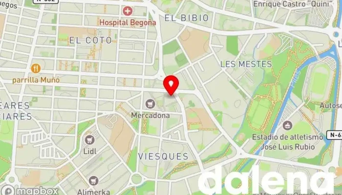 mapa de Supercor Supermercado, Panadería, Carnicería, Tienda de alimentación, Pescadería, Frutería, Perfumería en Gijón