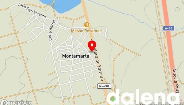 mapa de Supermercado Coviran. Ana Tienda de alimentación en Montamarta