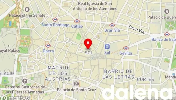 mapa de Supermercado El Corte Inglés Supermercado, Comida a domicilio en Madrid